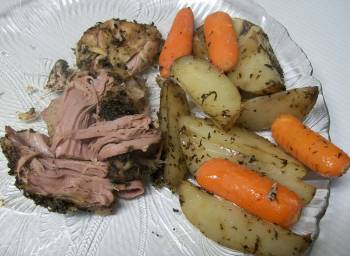 Herb Pork Tenderloin with Oven Roasted Potatoes & Carrots